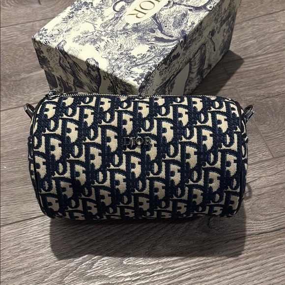 Dior Blue and Black Purse with Iconic Monogram Design - Picture 1 of 16